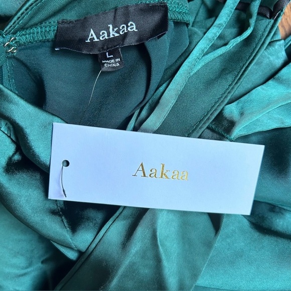 NEW Aakaa Emerald Green Jumpsuit Wide Leg - Picture 9 of 10